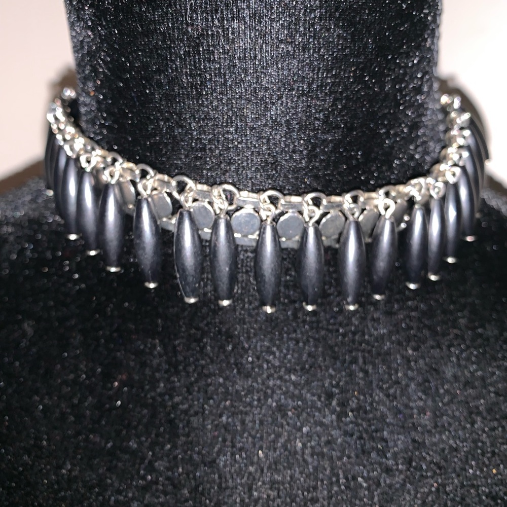 Black choker necklace
